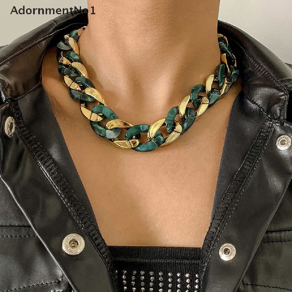 (AdornmentNo1) Kalung Choker Bahan Akrilik Tebal Gaya Gothic Untuk Wanita