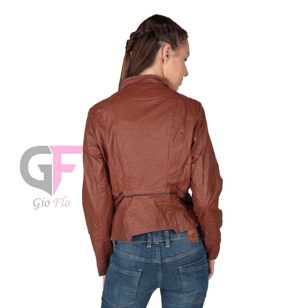 GIOFLO Jaket Fashion Wanita Modis Coklat / JAKW 147