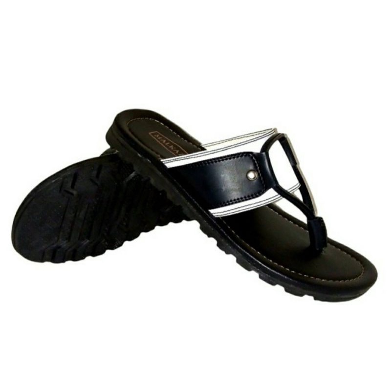 COD / Sendal Jepit ZGB Pria Black 38-43 Sandal Cowok Bapak Murah Kasual awet, 40