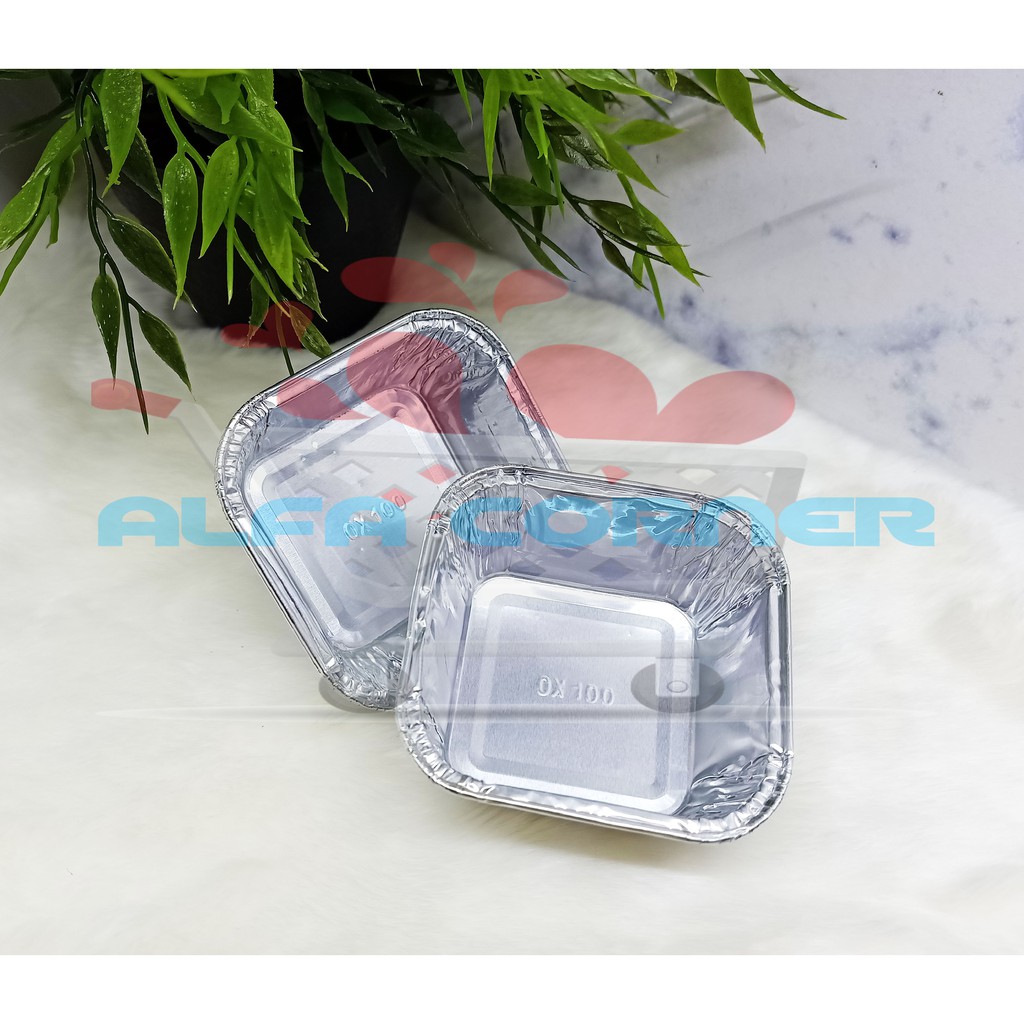 Aluminium Foil Cup Tray 100 ml + Tutup isi 100 PCS - PREMIUM QUALITY