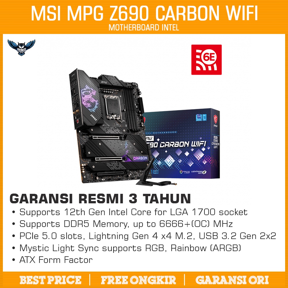 MSI MPG Z690 CARBON WIFI DDR5 | Motherboard Intel Gen 12 LGA1700