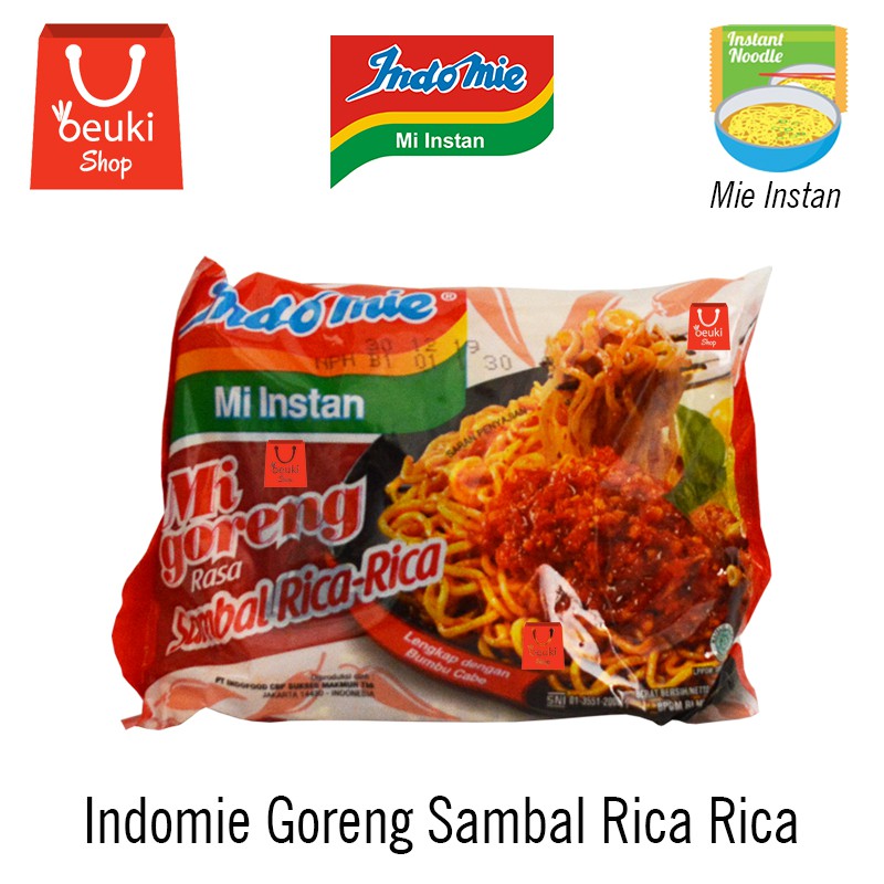 

Indomie Goreng Sambal Rica Rica Pedas Mie Instan Goreng Rasa Sambal Rica Rica - 85gr