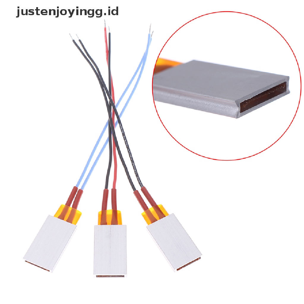 // justenjoyingg.id // 12V 35*21mm Constant Temperature PTC Heating Element Thermostat Heater Plate ~