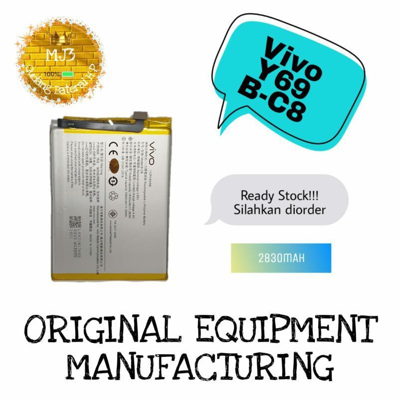 Baterai vivo y69 B-C8 original equipment manufacturing 100% ori