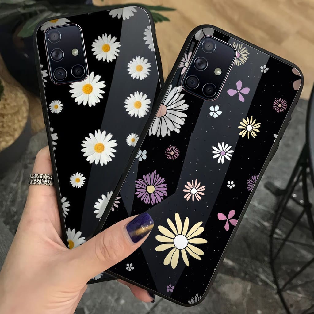 RUBBER CASE DAISY FLOWAER CASE BUNGA CASE CASE KACA CASE GLASS CASE FOTO CUSTOM CASE