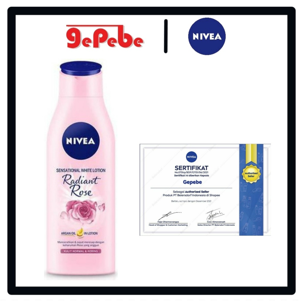 Nivea Sensational White Lotion Radiant Rose &amp; Argan Oil Lotion 200ml