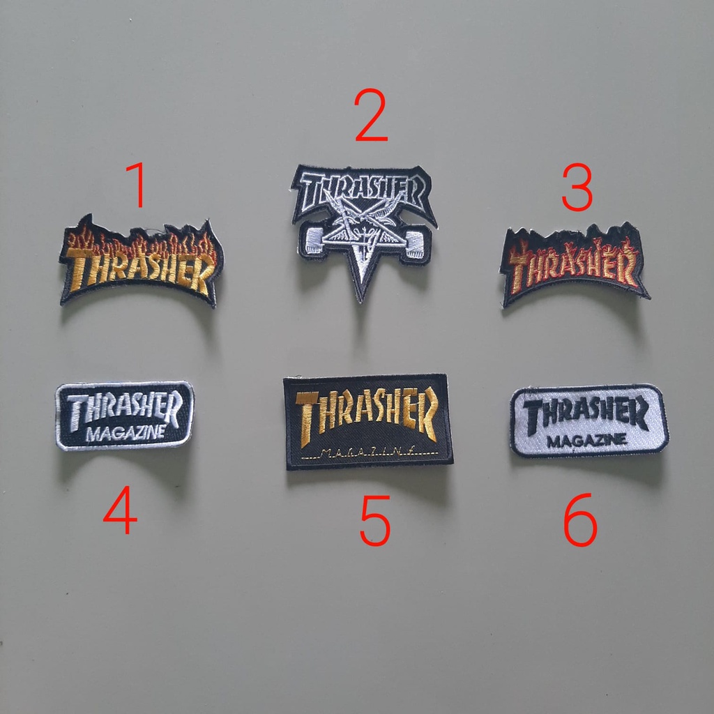 Patch Emblem Logo Bordir Border Border Thrasher