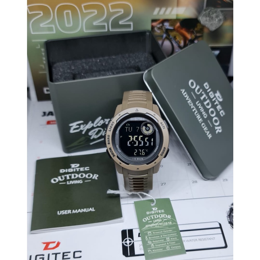 DIGITEC 8100T JAM TANGAN PRIA ALTIMETER KOMPAS ORIGINAL GARANSI RESMI 1 TAHUN