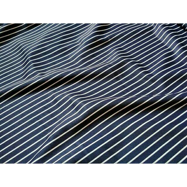 Kain scuba motif salur garis strip navy white dongker putih 3,1m