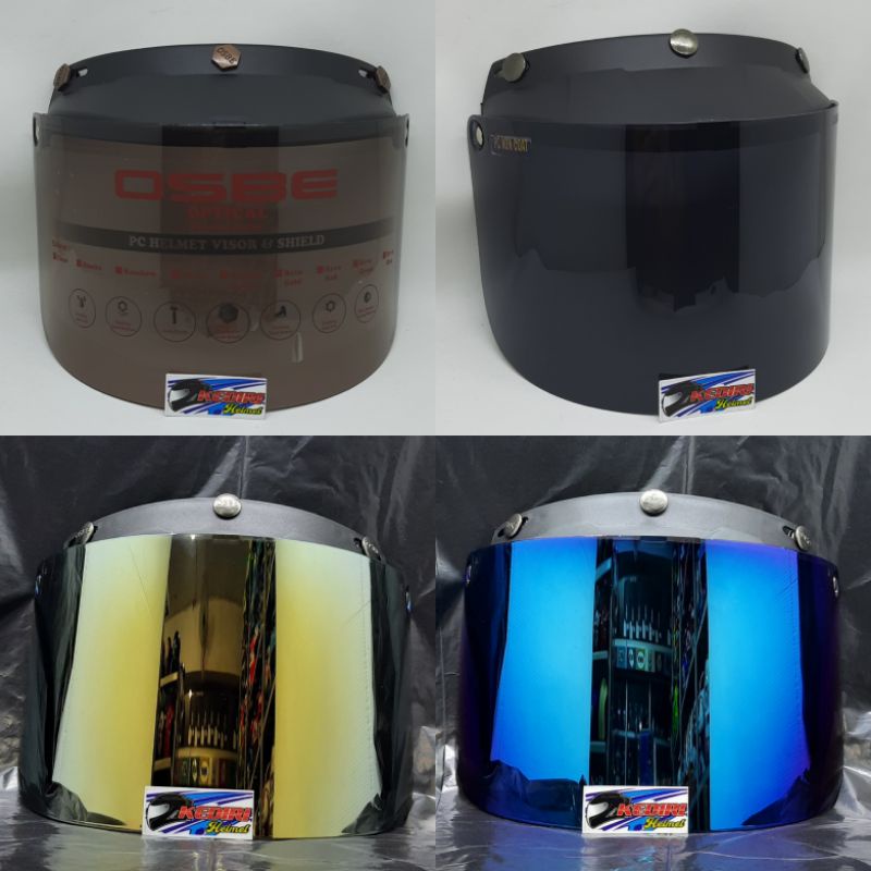 Jual kaca visor datar OSBE flat helm retro Shopee Indonesia