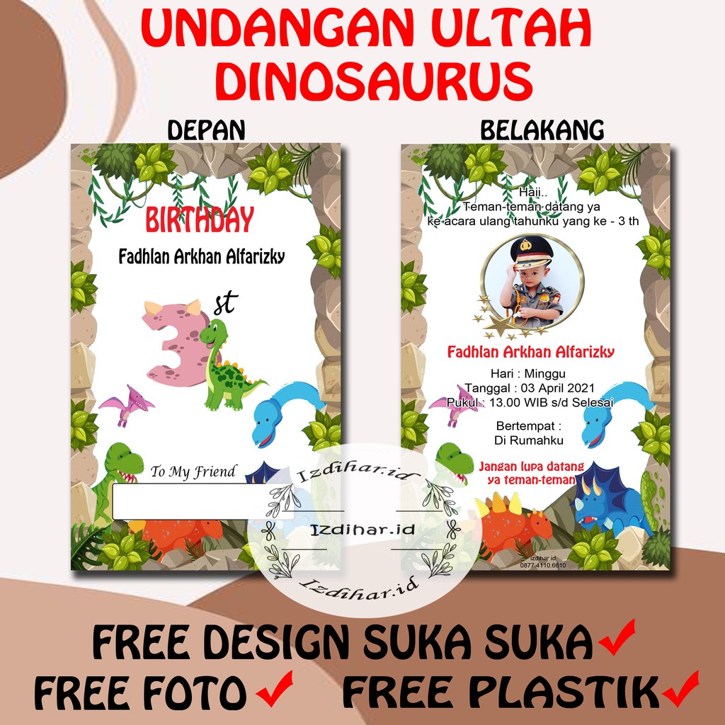 (UNDANGAN ULTAH) /Undangan ulang tahun / undangan ultah / undangan cetak / cetak undangan