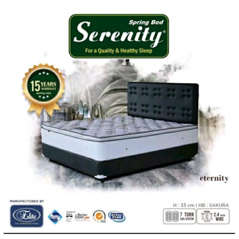 Springbed (Saja) Elite serenity ETERNITY ukuran 180 Lebar X 200 Panjang X 30 Tebal (wilayah kota cir