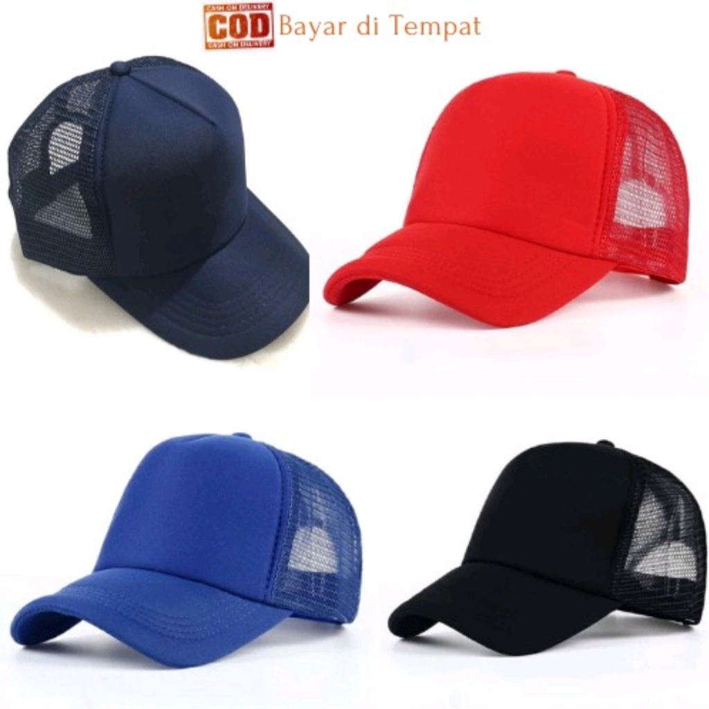 TOPI JARING POLOS PRIA/WANITA