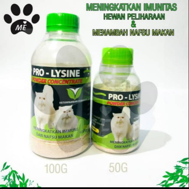 Vitamin Kucing Anjing &quot;PROLYSINE 50gr&quot; Penambah Nafsu Makan Imunitas Tubuh