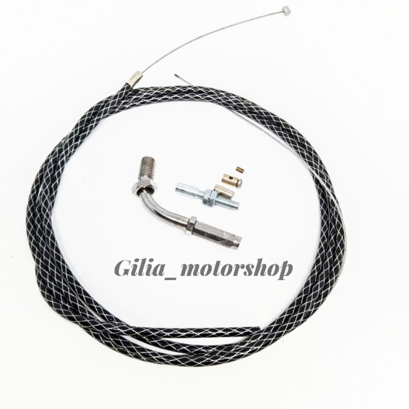 Tali Gas Spontan Carbon Serat Kabel Gas Serat 190cm Thailand Universal