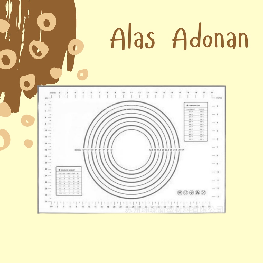 Alas Silikon Anti Lengket Untuk Menguleni Adonan Kue / Tatakan Adonan Silicon / Alas Adonan Silicon