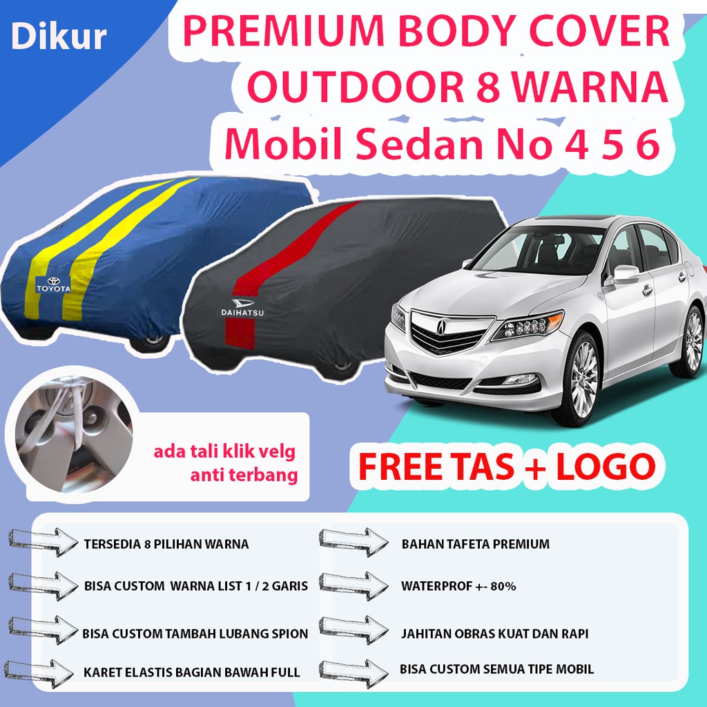 Sedan Timor / Cover Premium Sedan Timor/ Sarung Mobil Warna Sedan no 4 5 6 / Selimkut Mobil Sedan