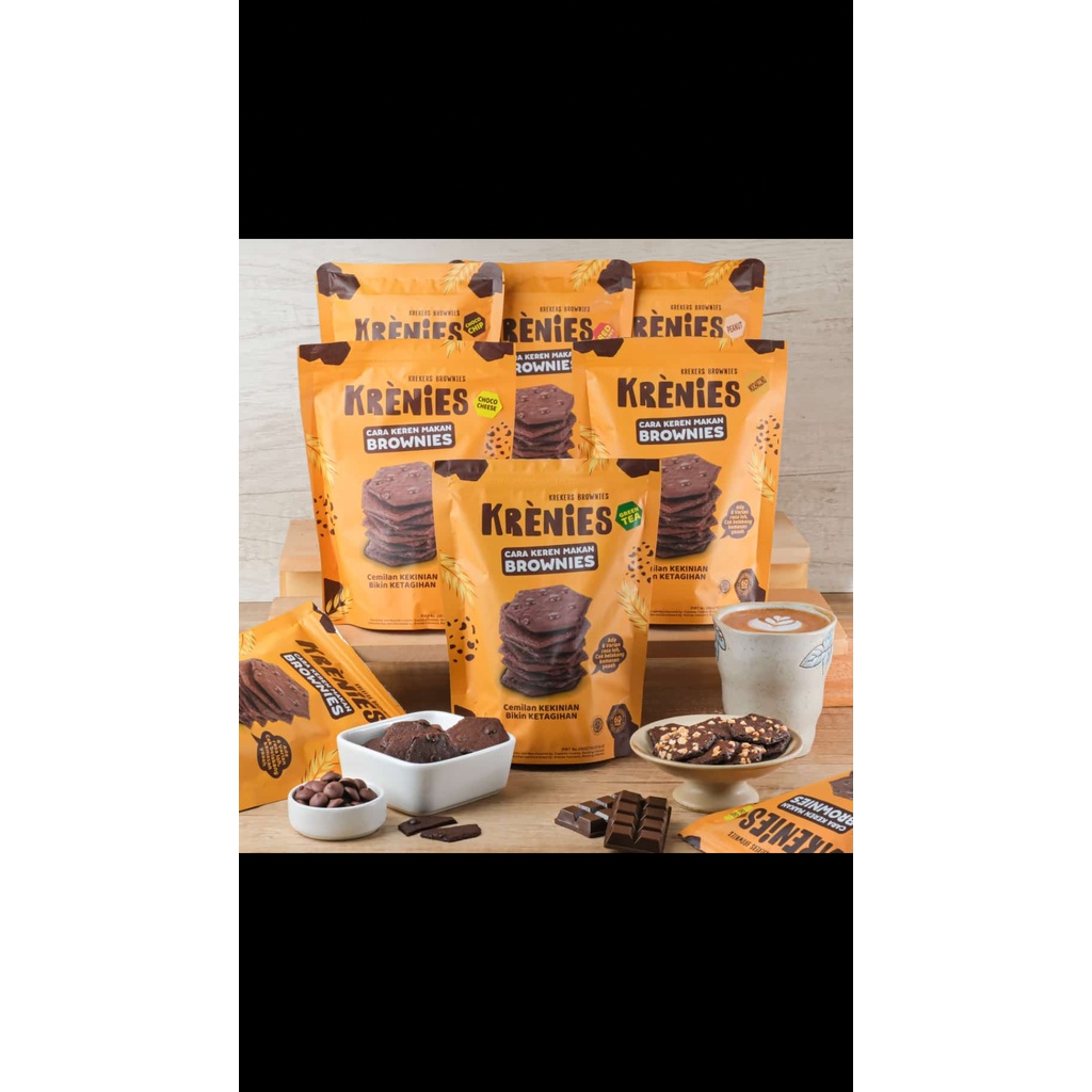 

[Promo beli 4 GRATIS 1] KRENIES krekers brownies - Makanan ringan kekinian