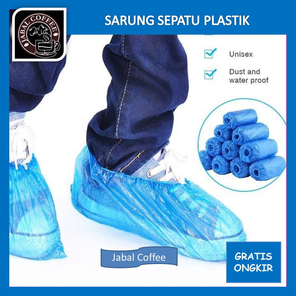 Cover Sepatu Hujan Sekali Pakai / Sarung Sepatu Plastik / Sarung Sepatu Medis Anti Bakteri Sekali Pakai