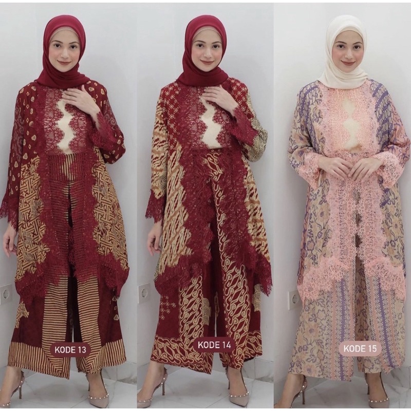 Arumi Series by Sarah The Label | Nadine Set by Sarah The Label STL | Tunik Sanghai Set Batik by Sar