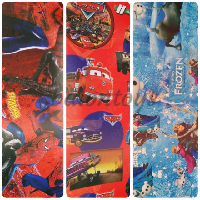 

KERTAS KADO GLOSSY KERTAS KADO KARAKTER SPIDERMAN CARS FROZEN KERTAS KADO TEBAL