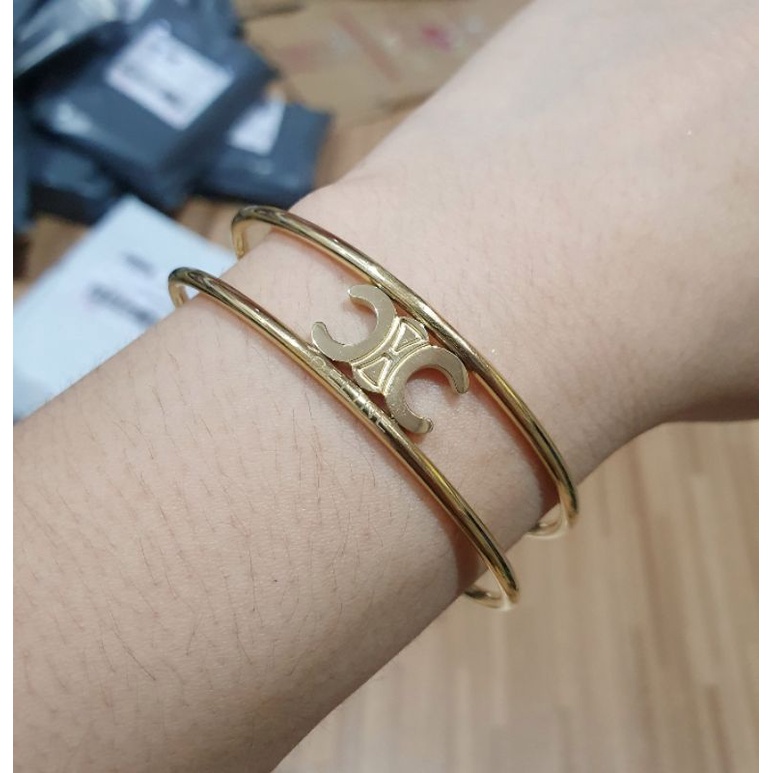 Gelang Titanium Asli Gold Premium Quality Anti karat anti alergi Bracelet Stainless Steel at117