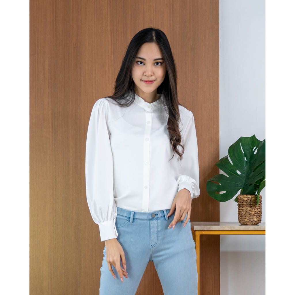 WANITA FASHION PEGGYA ATASAN KEMEJA WANITA BLOUSE-4