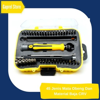 Obeng Set Reparasi Toolkit HP Jam Laptop Kecil Mini Magnet 45 IN 1