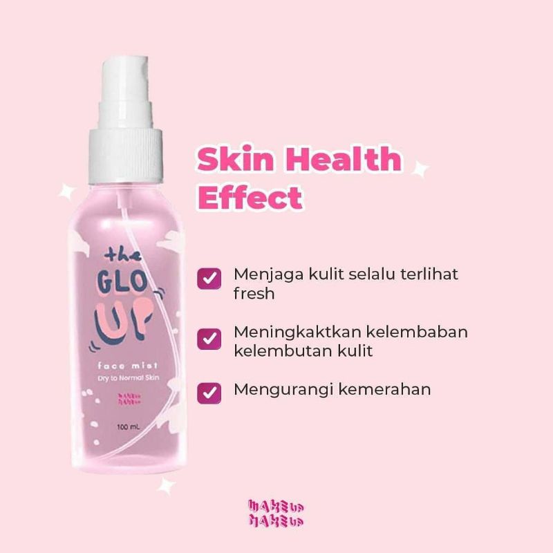 Face Mist the glo up Wake Up Make Up Dry to Normal Skin by Wirda Mansur