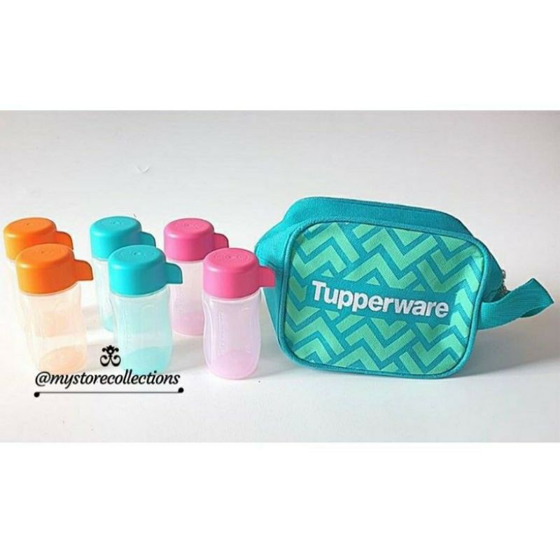 TERMURAH KKCR set dan pouch cantik eco bottle 90ml colorful mini bottle