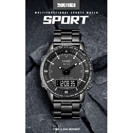 JAM TANGAN SKMEI TYPE 1898 COWOK TERBARU DUALTIME ANLOG-DIGITAL/ JAM TANGAN COWOK SKMEI TYPE 1898 WATER RESISTANT 50 ATM