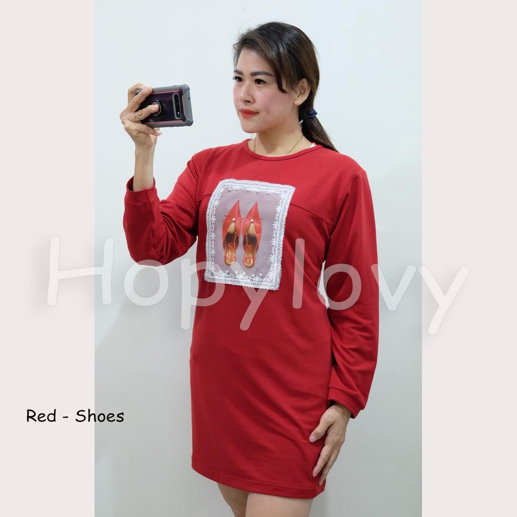 HOPYLOVY - SUPER SALE Tunik Wanita Jumbo Terbaru dengan Aplikasi Import Efanda