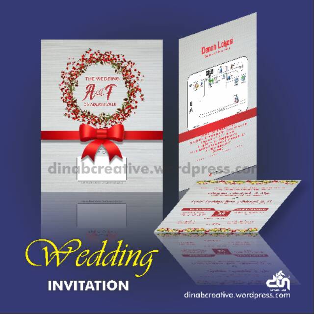 Undangan Pernikahan Pita Merah