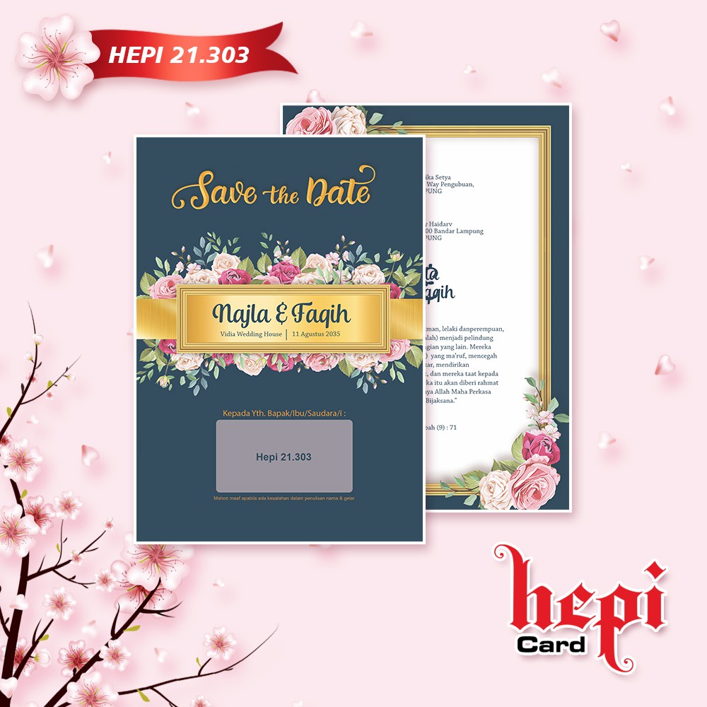 CETAK  UNDANGAN HEPI 21.301 / UNDANGAN KOSONG / FREE FILE SETTING