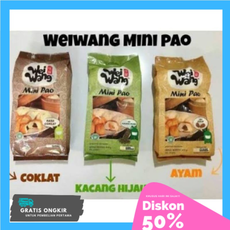 

Wei Wang Mini Pao- berat 410 gr isi 23 + 2 pcs
