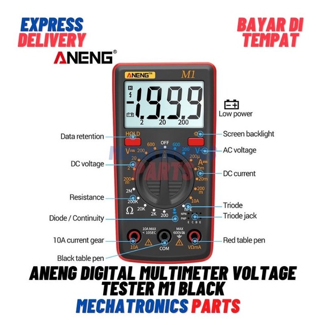 [5665] ANENG Digital Multimeter Voltage Tester M1 Black