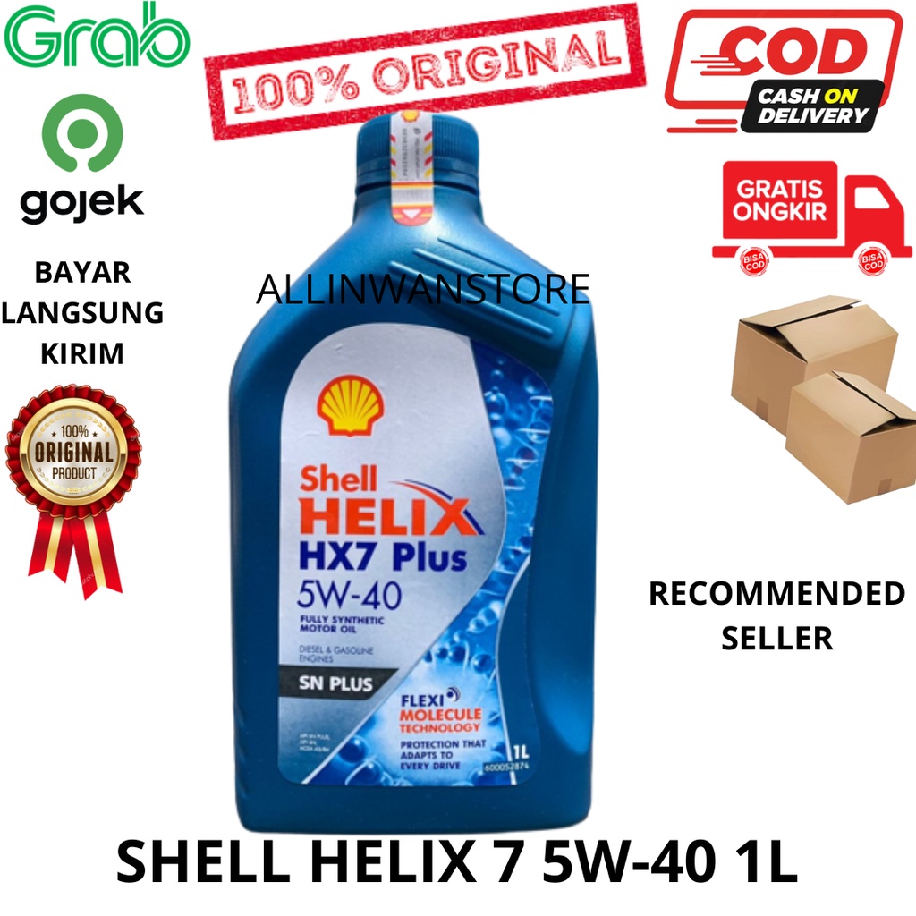 OLI SHELL HELIX HX7 5W40 MOBIL 1L Liter ASLI ORIGINAL