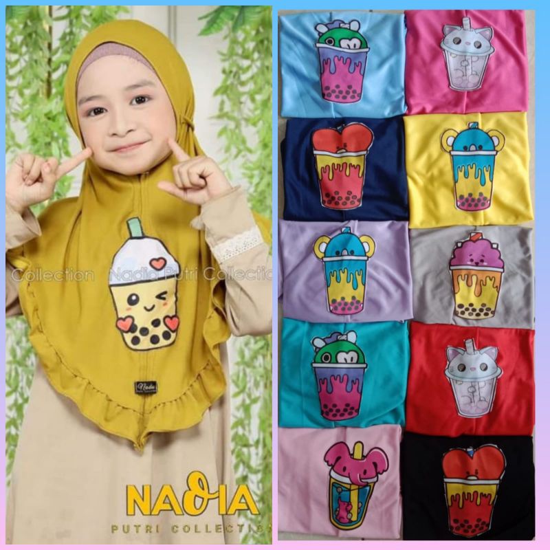 HIJAB BOBA NON PED REMPEL KHUSUS GROSIR HIJAB ANAK PEREMPUAN PAUD HIJAB ANAK TK  KERUDUNG ANAK PEREM