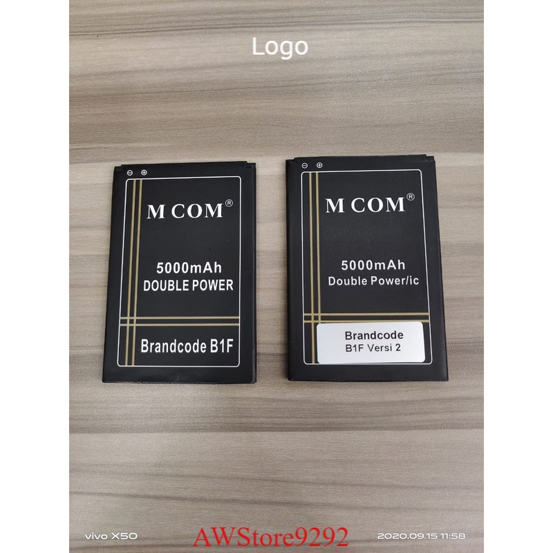 Mcom Battery Batre Baterai Double Power Mcom Brancode Brandcode B1F Versi 2 - 2018 - 10 ohm