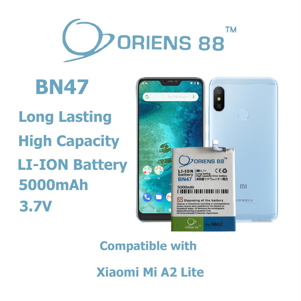 (P) Baterai batre battery Xiaomi MiA2 LITE / Mi A2 lite /BN47 double power/IC ORIENS88