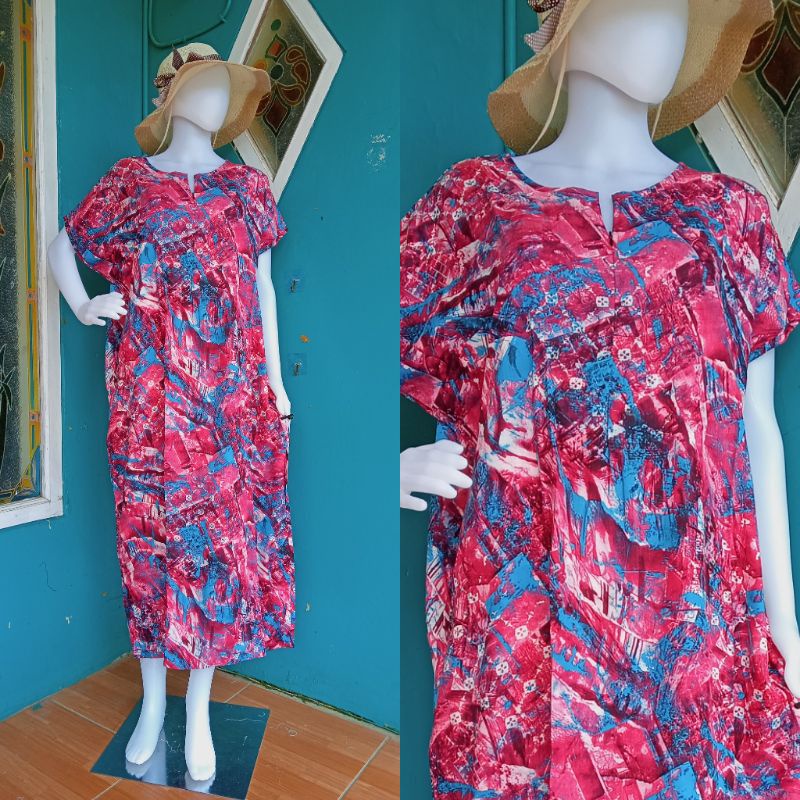 Daster Habel/HISBI Long BUSUI Panjang Semata Kaki Bahan Rayon Premium-Hisbi busui 18