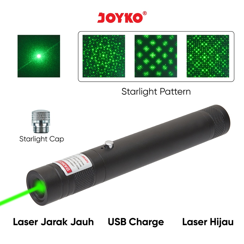 Green Laser Pointer Penunjuk Laser Hijau Senter Joyko LPR-104