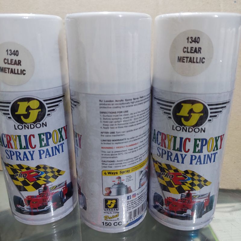 Pilok Pilox Cat Rj Clear Metalic 1340 Clear Metalik Pernis Metalik 150cc Cat Semprot RJ 150cc