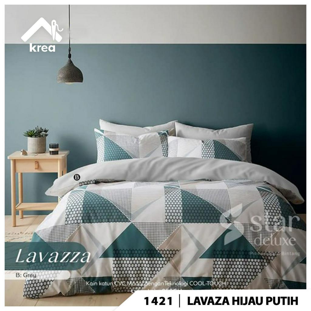 SET SPREI AESTHETIC BAHAN KATUN CVC ANTI GESER SARBAN + SARGUL MOTIF  1