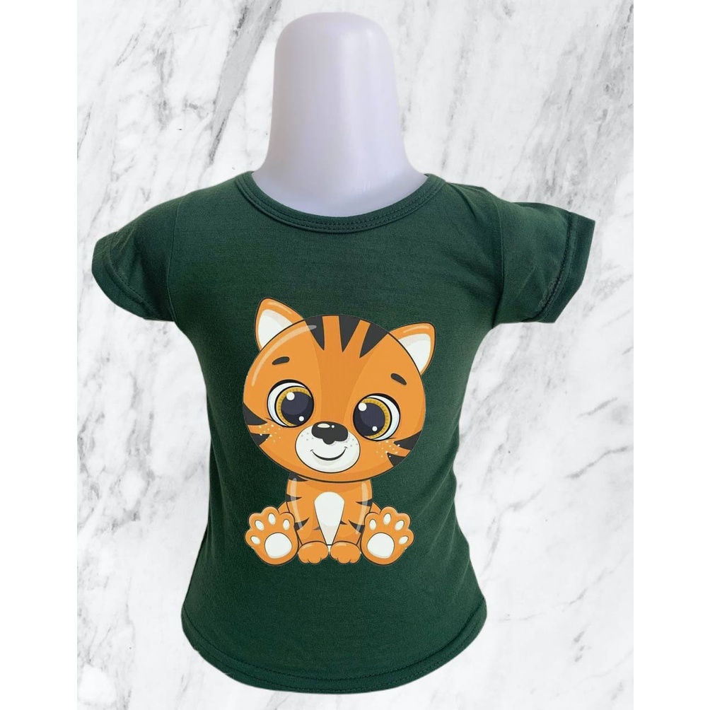 BAYAR DITEMPAT / BISA COD - GO KIDS - Baju Kaos Anak Umur 1 - 6 Tahun Motif Tiger Harimau / Baju Anak Kartun