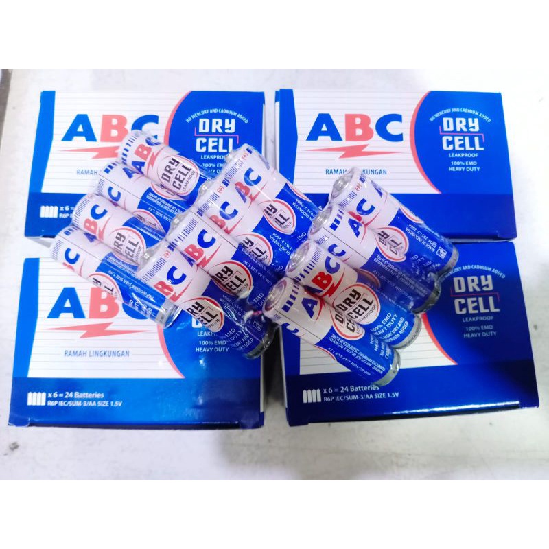 ( Harga Per Pcs ) Batrai aa ABC Biru AA / A2 / Batrai Jam / Batre For Clock