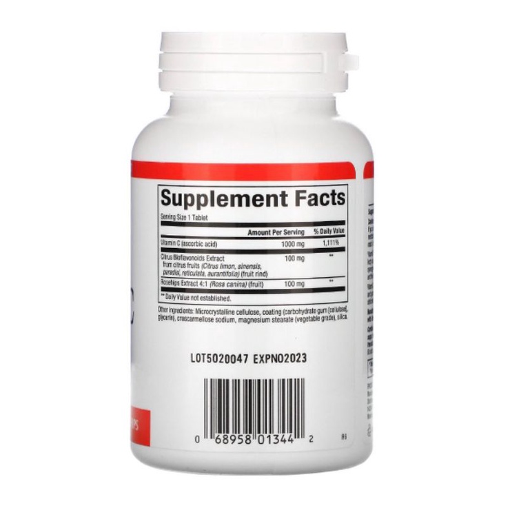 natural factors vitamin c 1000 mg 90 tablets rose hips bioflavonoids