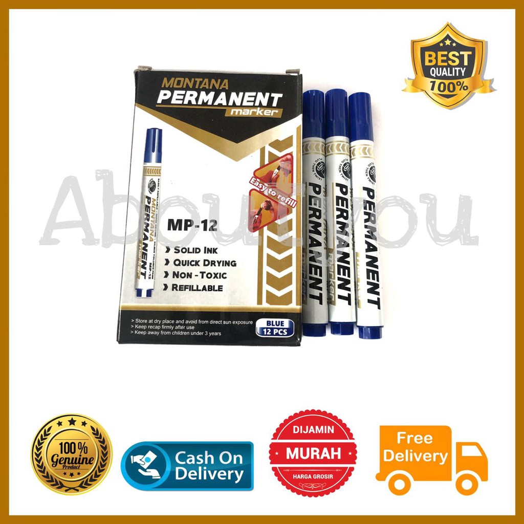 

PERMANEN MARKER SPIDOL BLUE BIRU besar tidak bisa dihapus waterproof grosir Murah
