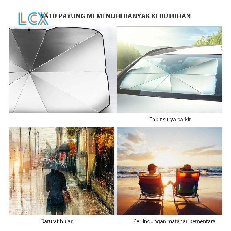 LCX Sunshade Tirai Magnet Mobil Premium 4 Sisi Jendela Sinar Matahari Pelindung Anti Panas Kaca