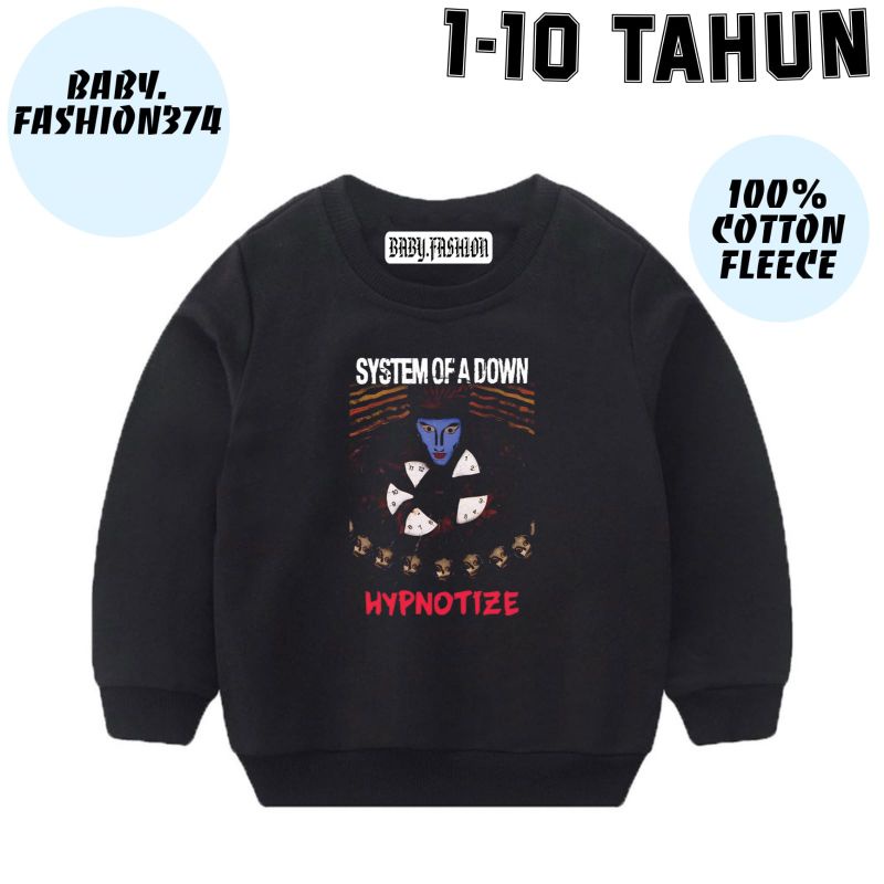 CREWNECK SWEATER ANAK SYSTEM OF A DOWN Hypnotize Band Metal - JACKET CREWNECK Rock Music BABY KIDS -